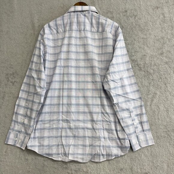 NEW Calvin Klein Men's XL 17-17.5 Button down Dress Shirt Regular Fit Plaid - Picture 6 of 9